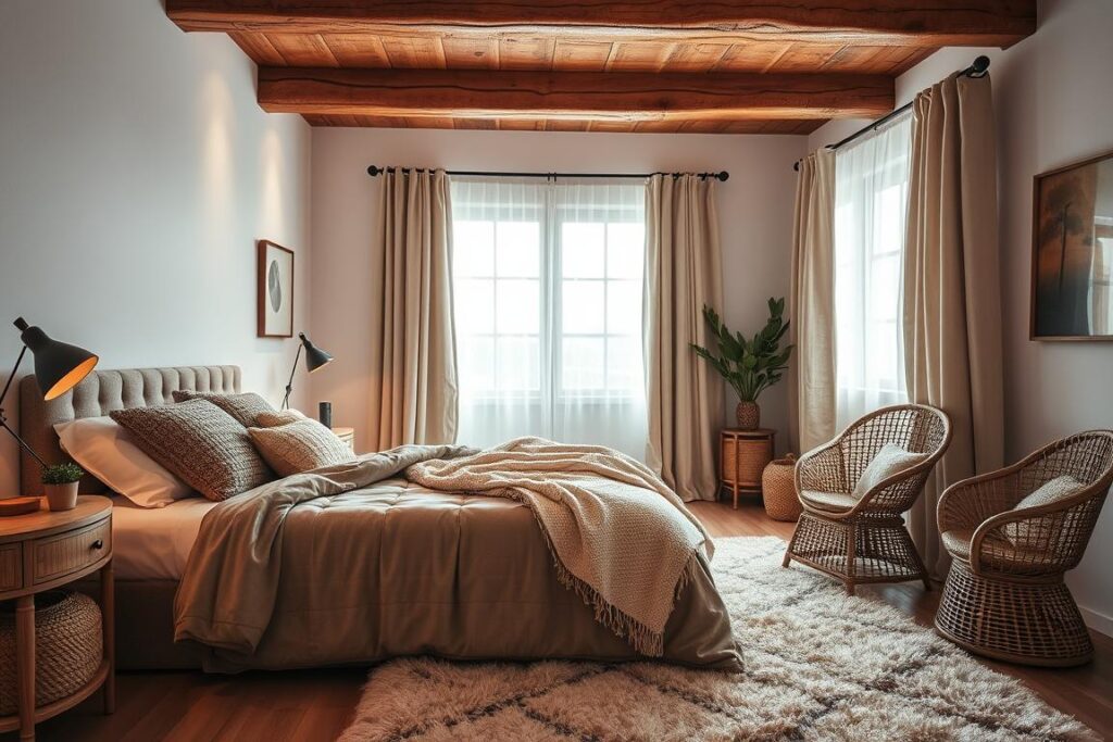 Incorporating textures to enhance bedroom ambiance