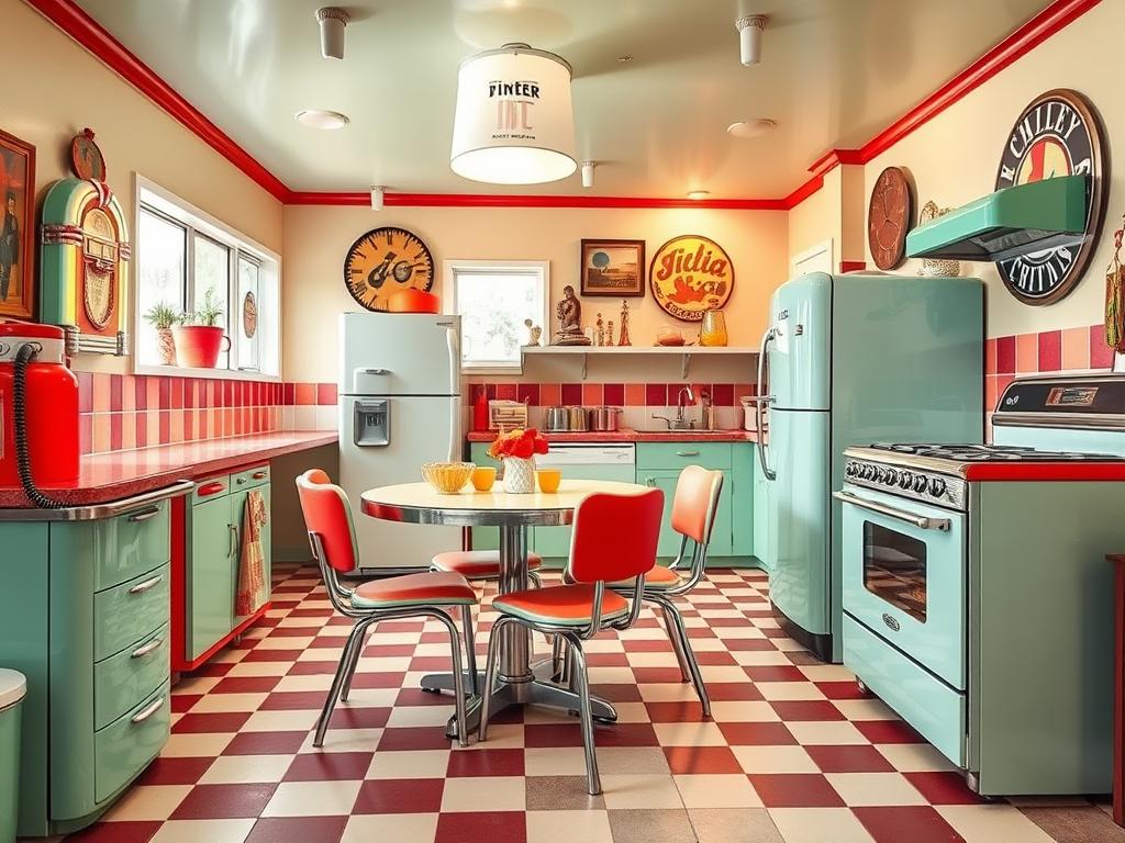 50s diner style kitchen