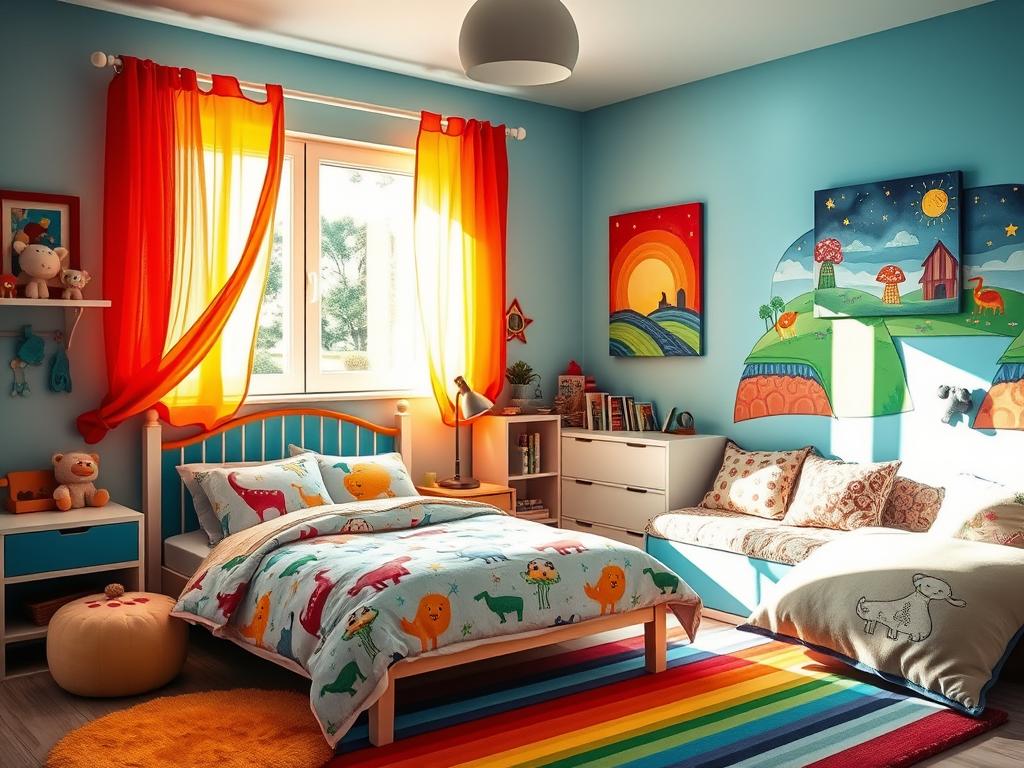 Colorful bedroom