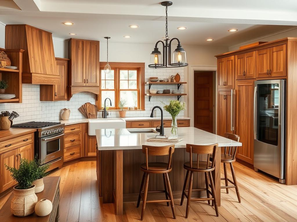 Country Style Kitchen with Modern Technology