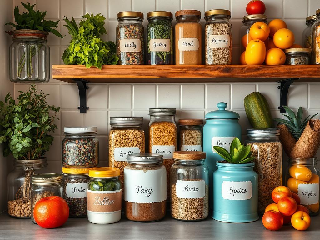 Creative use of containers and jars