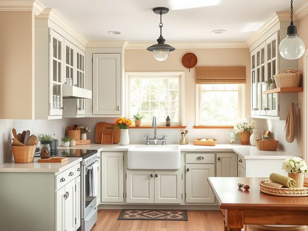 Farmhouse kitchen color scheme