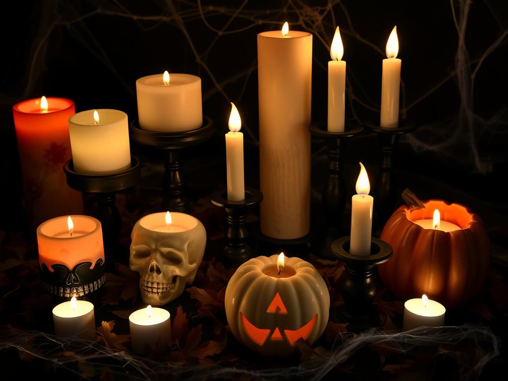 Halloween lighting ideas with creative candle usage