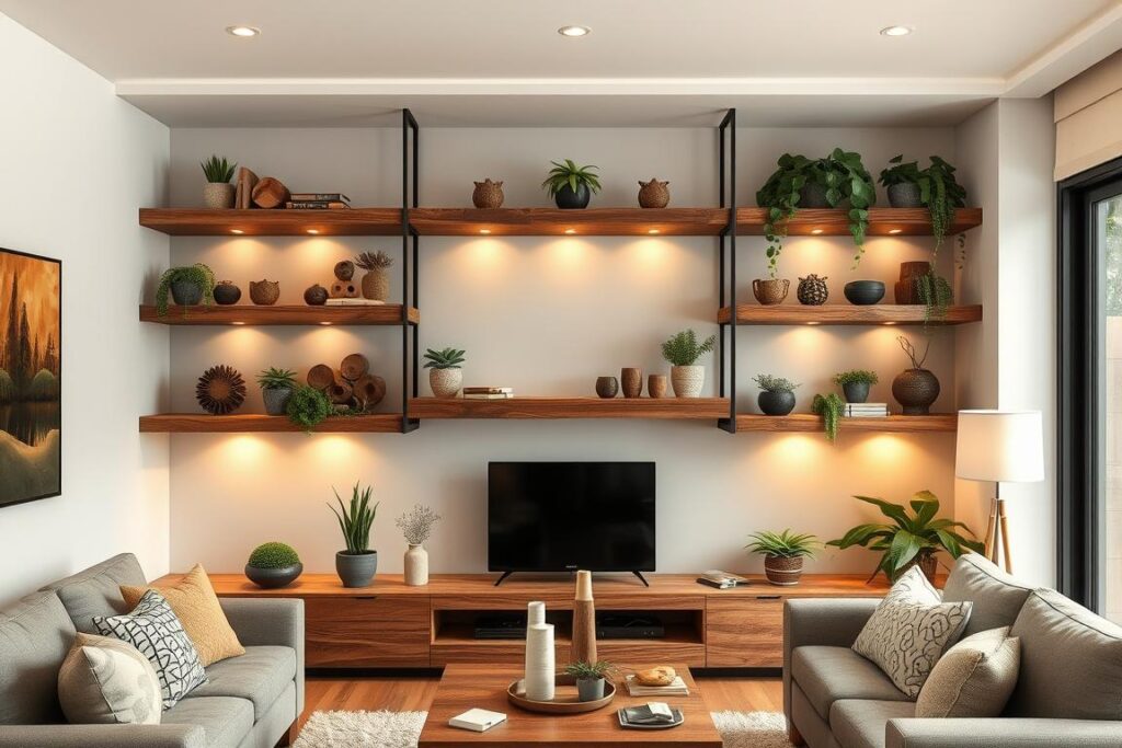 Incorporating wood shelves into home design