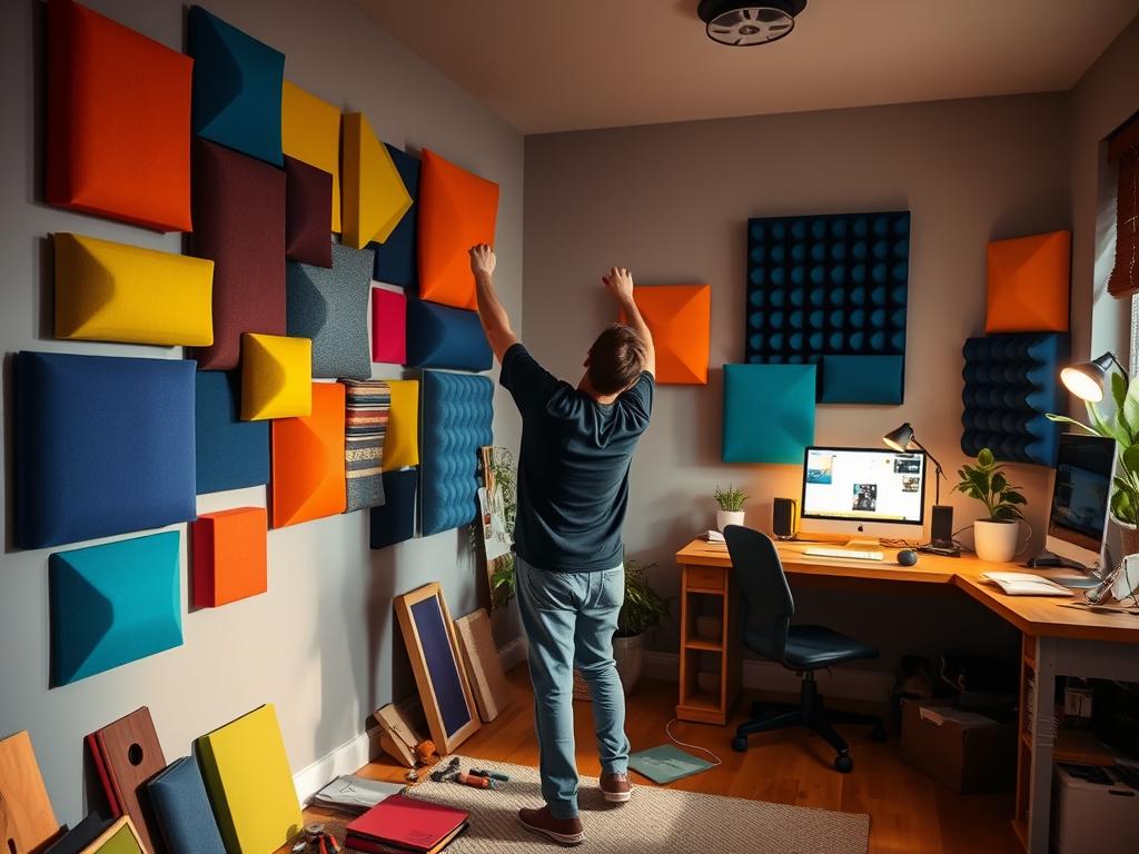 Installing Acoustic Foam Panels