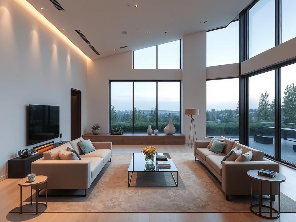 Modern luxury living room designs with technology integration