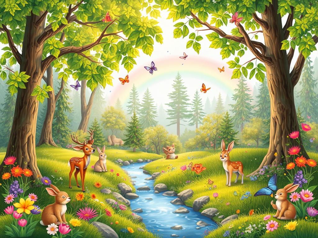 Nature and Woodland Scenes for kids room murals