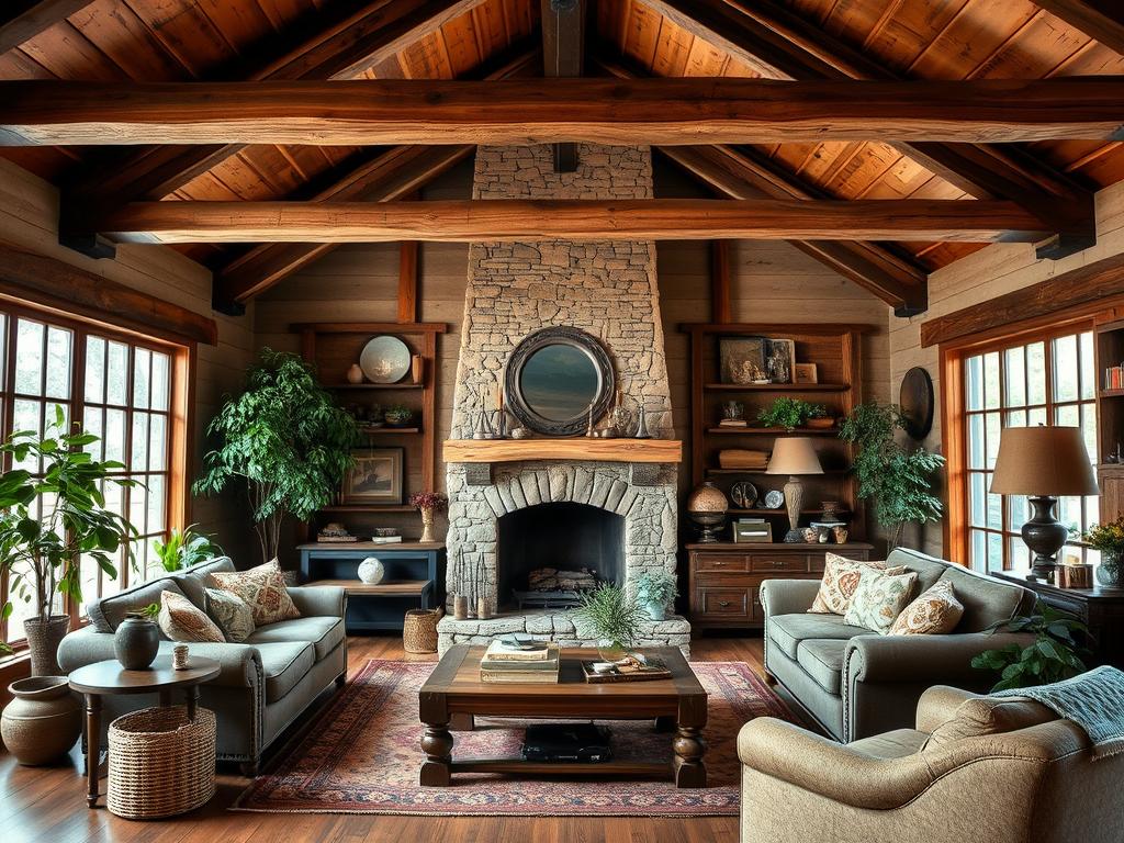 Rustic living room decor