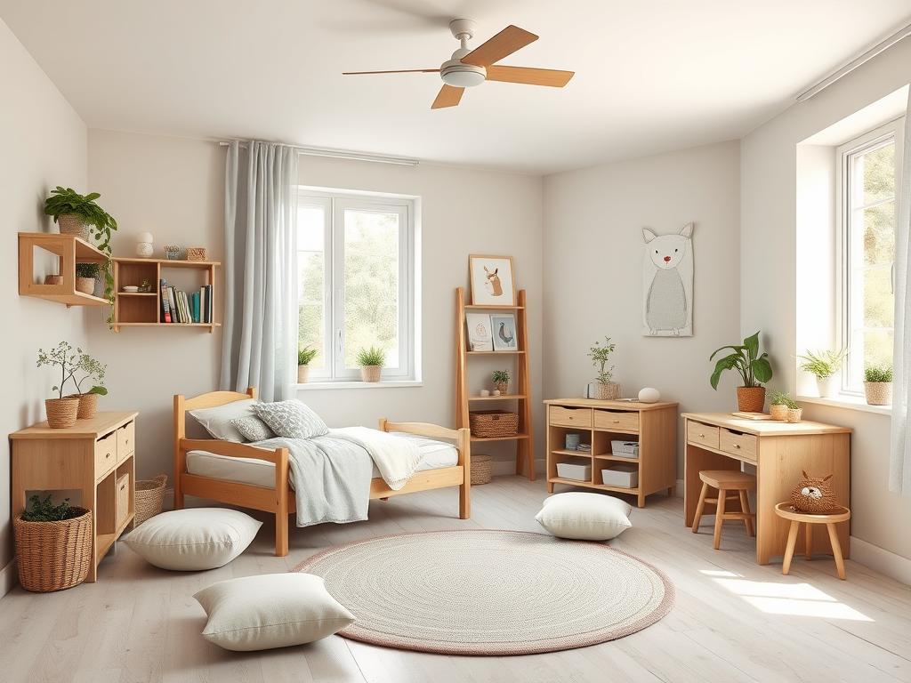 Scandinavian-inspired kids room