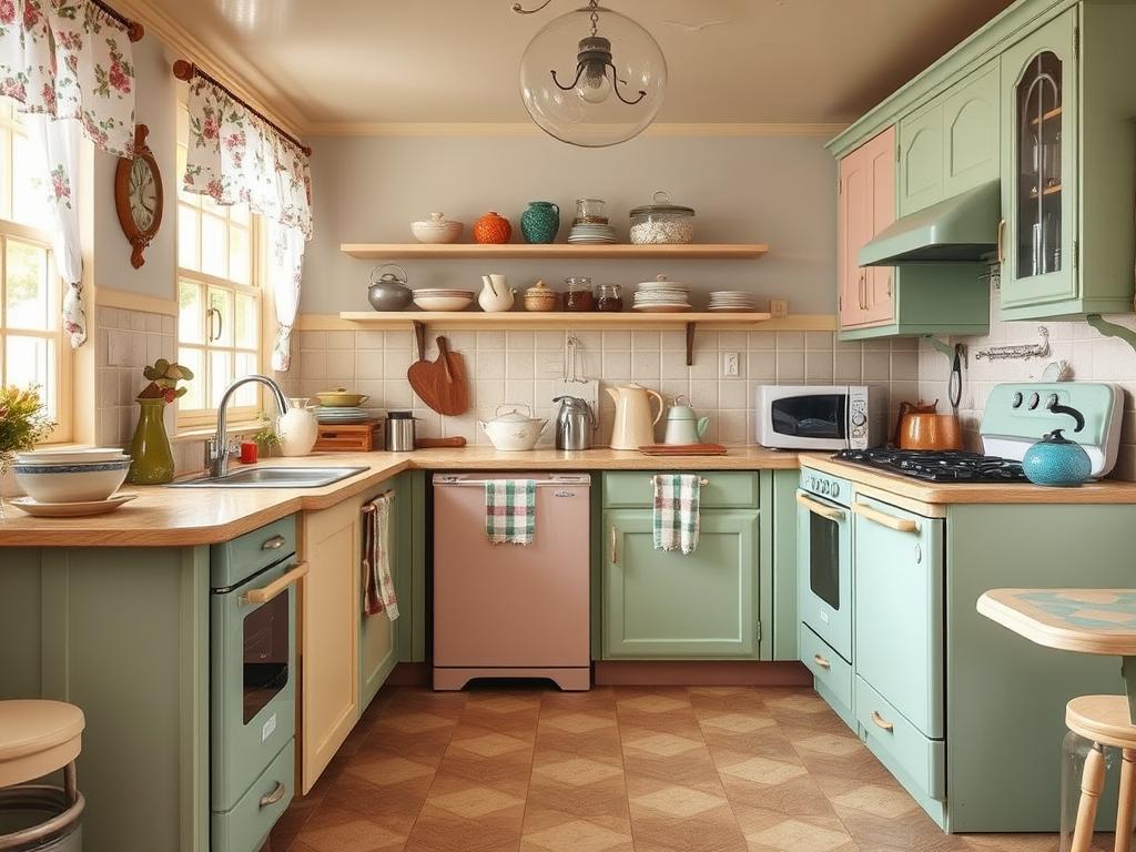 Vintage kitchen color schemes