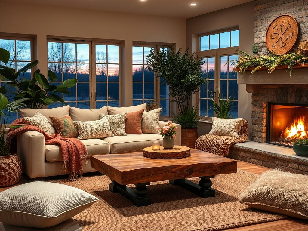 Warm ambiance in living room