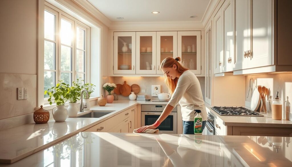 beige kitchen maintenance