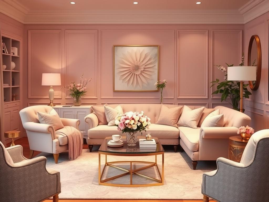 blush tones interiors