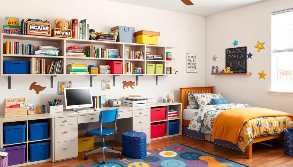 boys room organization