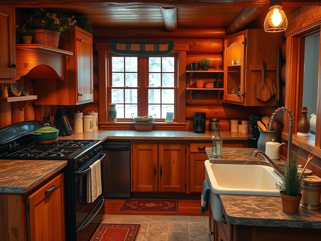 cabin style kitchen