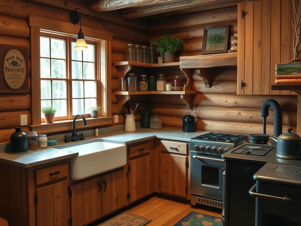 cabin style kitchen