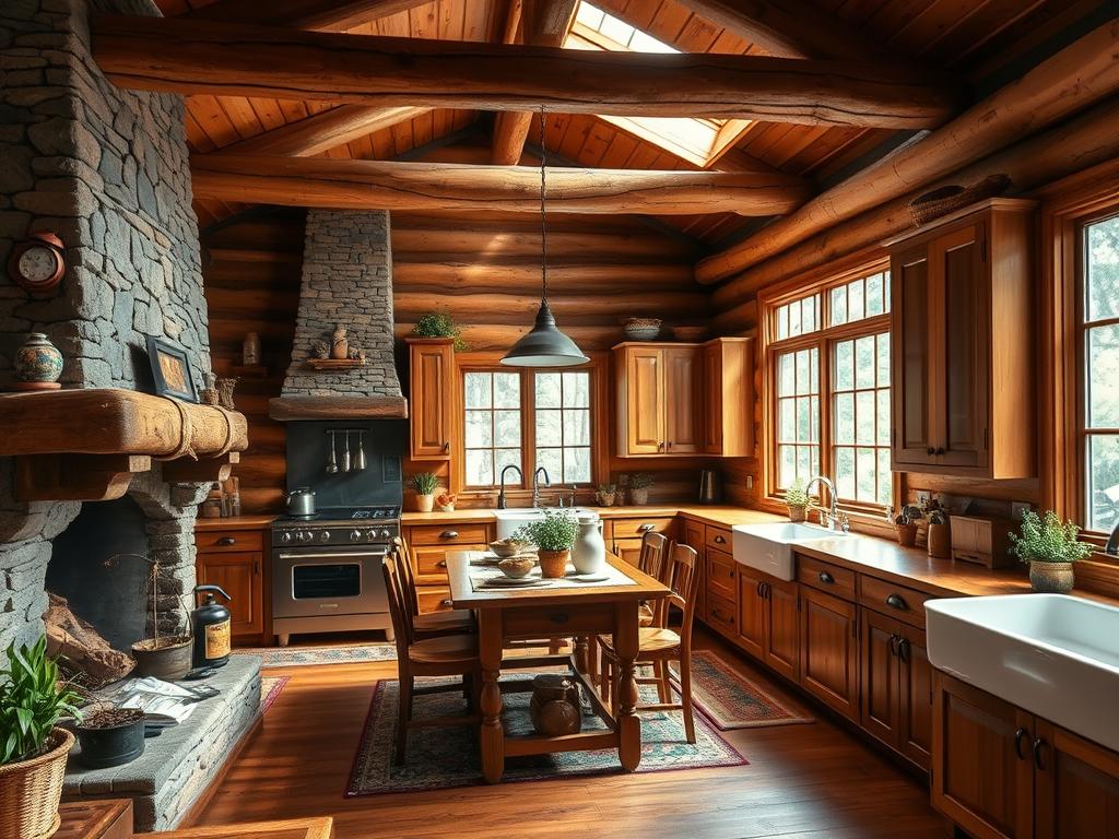 cabin style kitchen