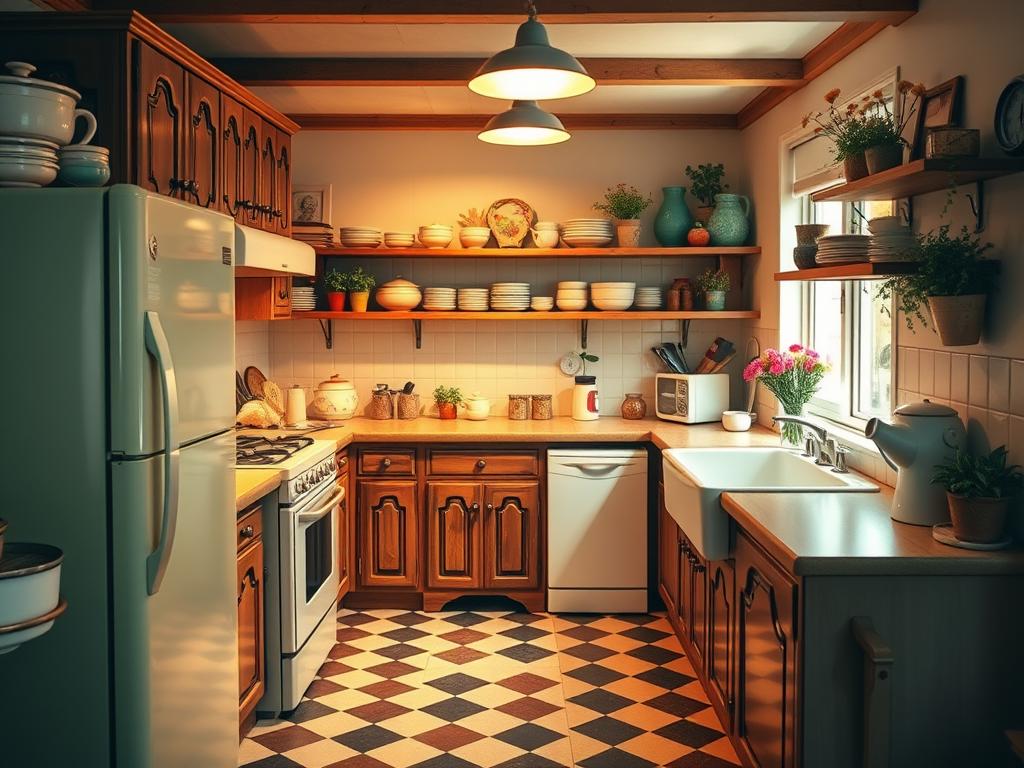 charm of vintage kitchens