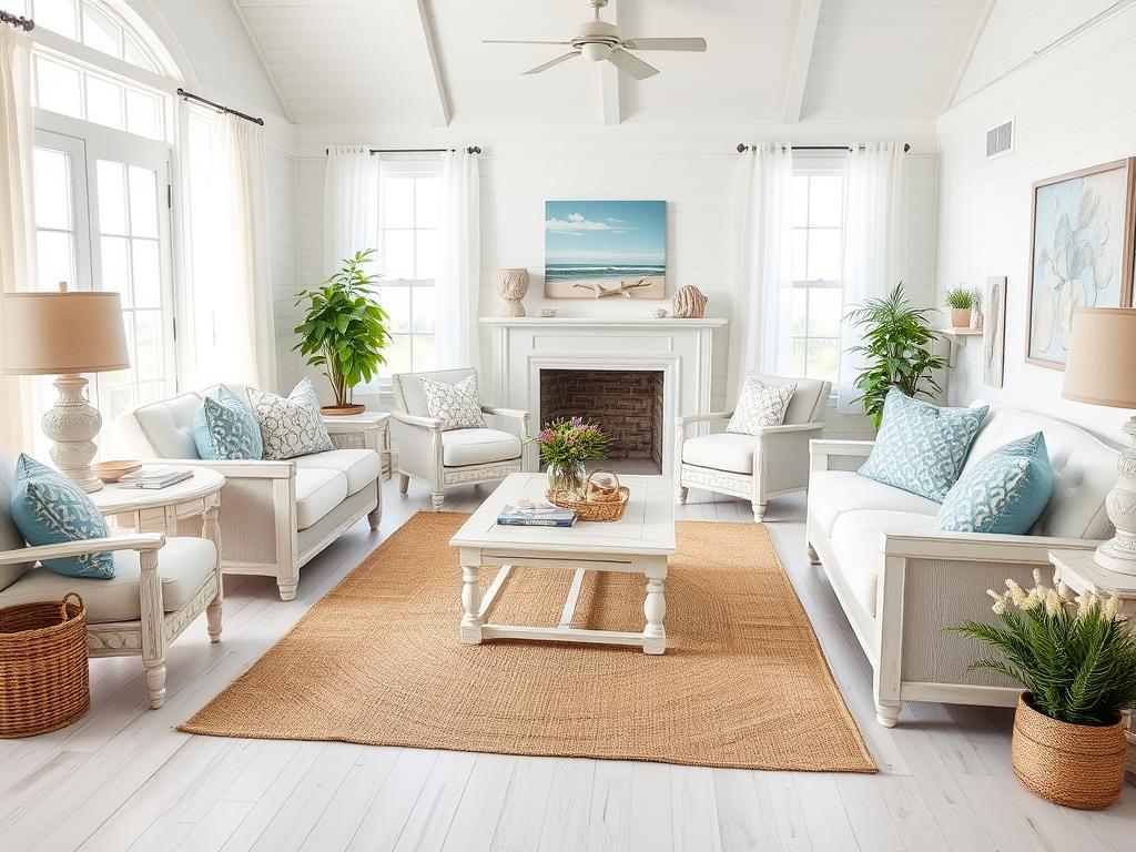 coastal living room decor