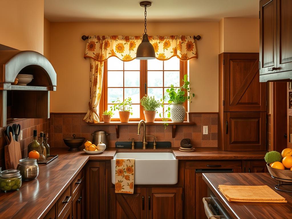 country kitchen color scheme