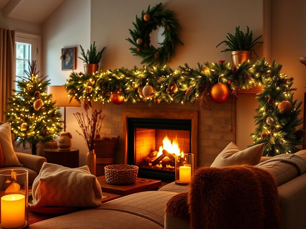 cozy garlands decorations for living room