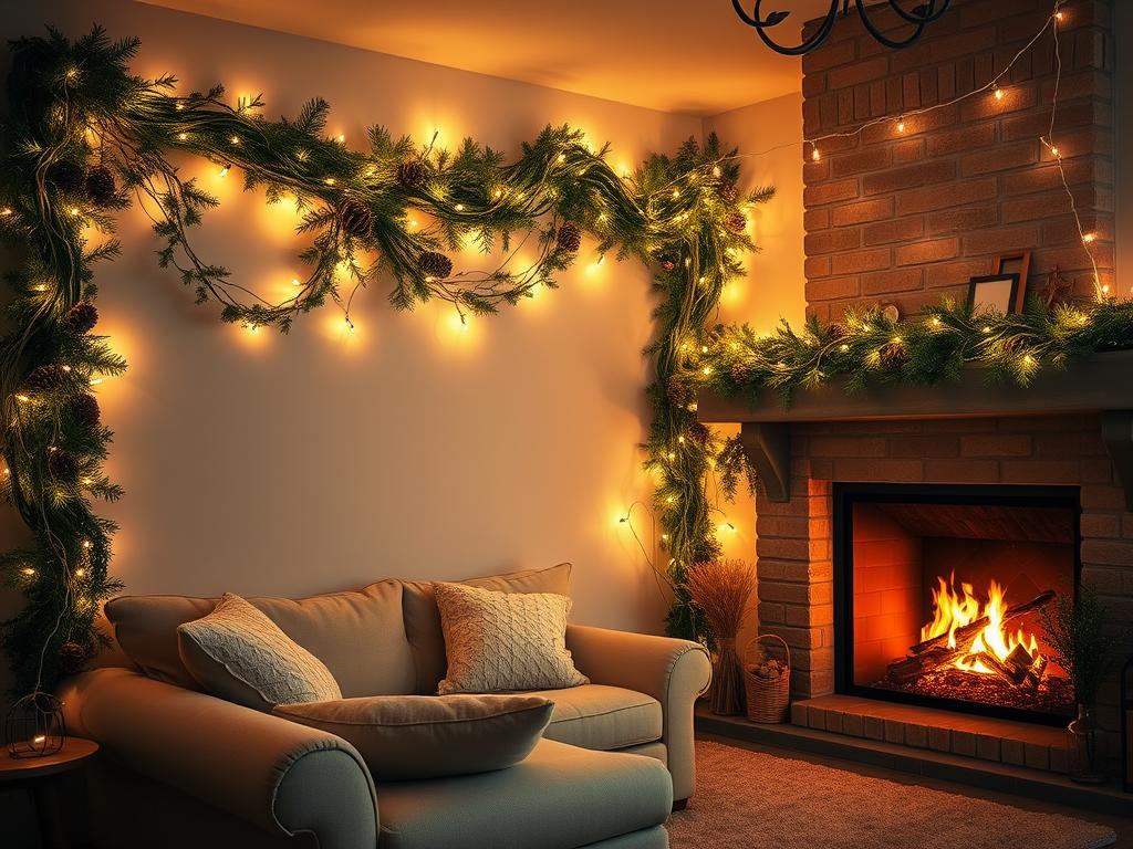 cozy garlands decorations for living room