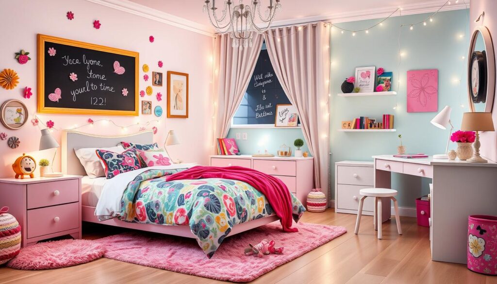 customizable decor in girls bedroom