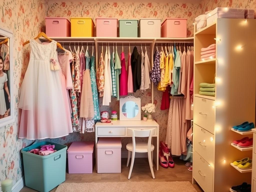 cute closet organization for girls