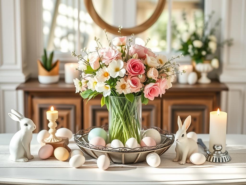 easter decor ideas for entryway table