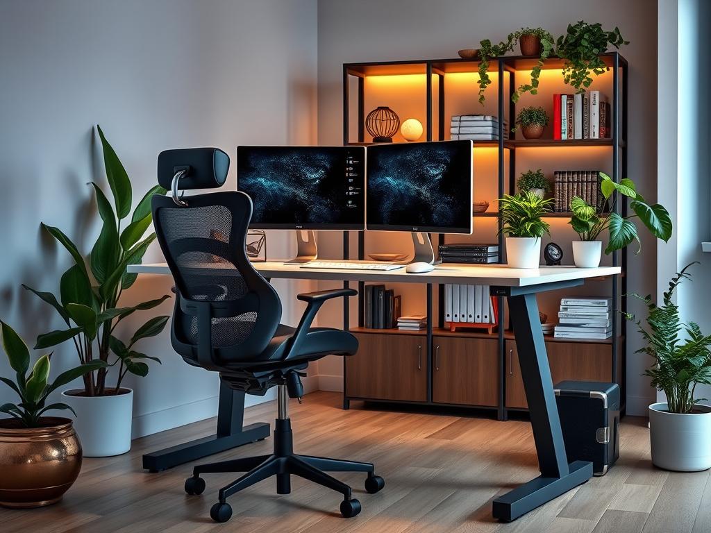 ergonomic setups in workspace organization