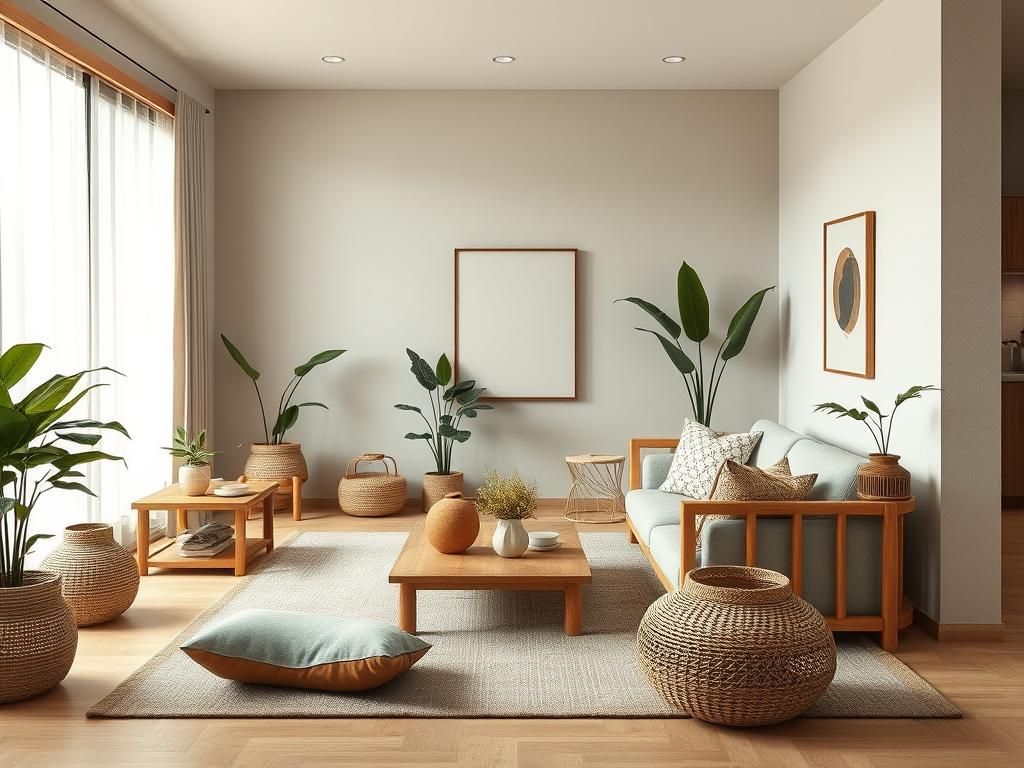 essential elements of Japandi living room decor