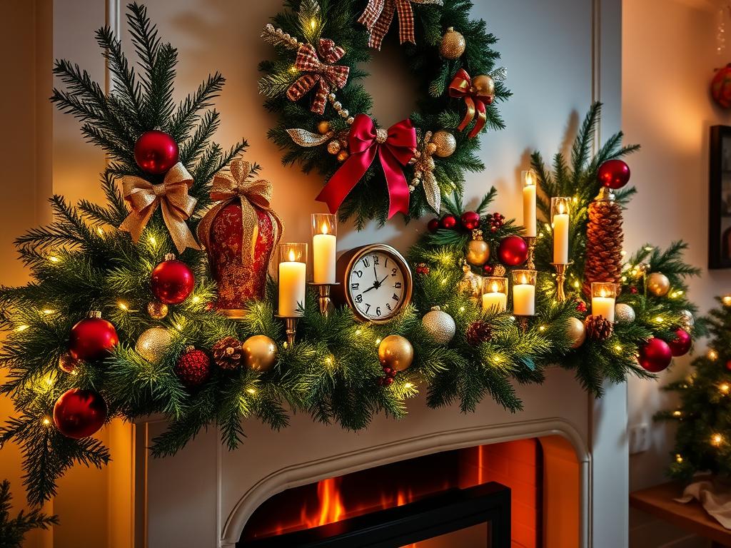 festive mantelpiece