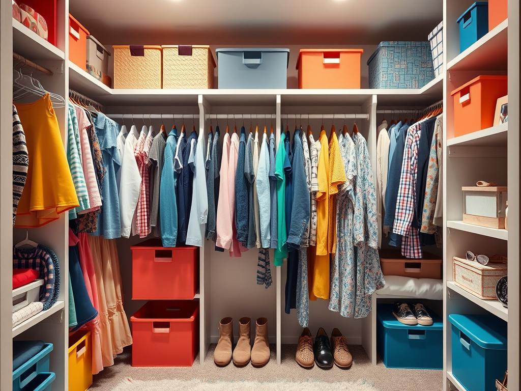 girls closet organization