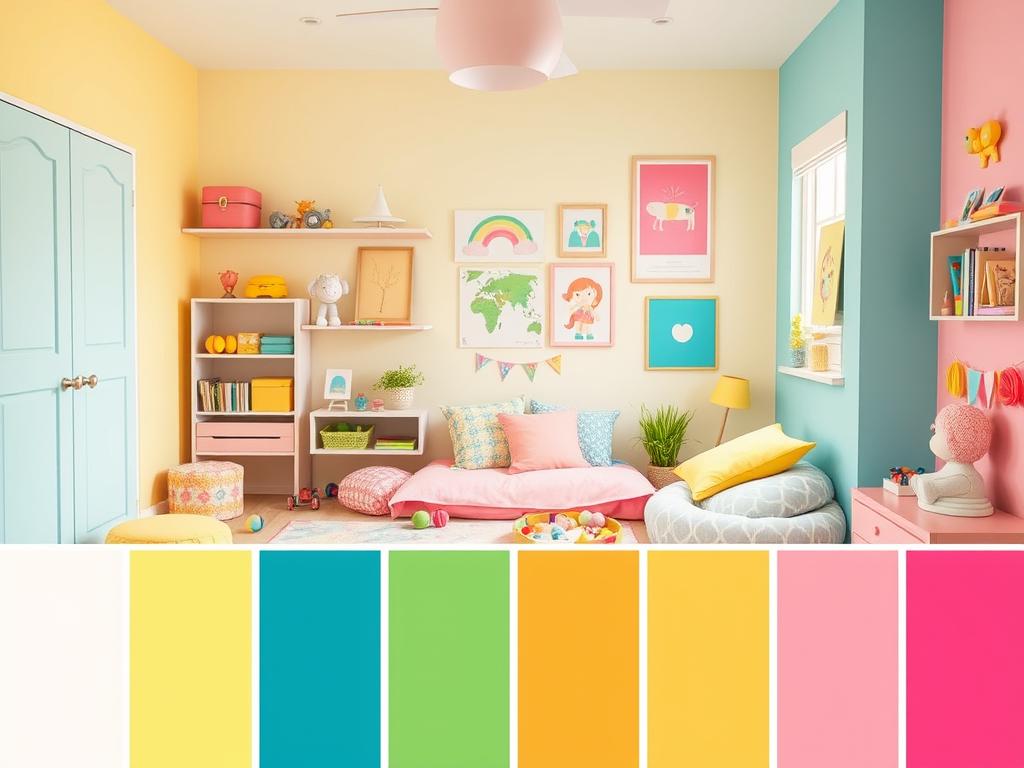 kids room color palette