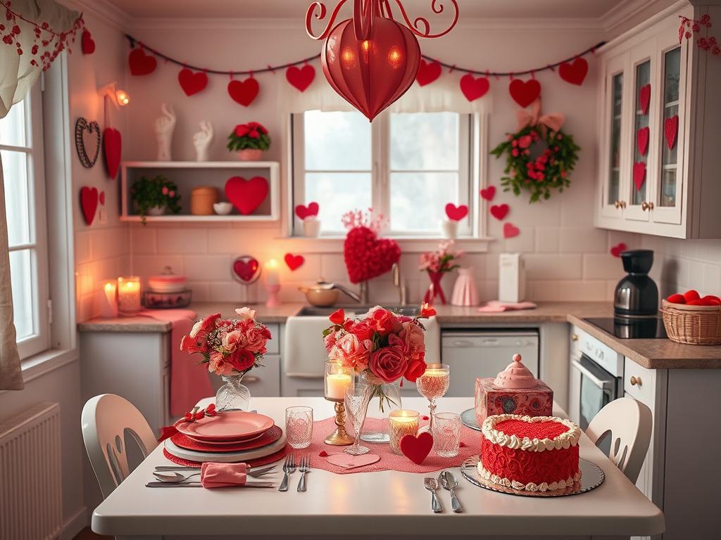 kitchen decor for Valentine’s Day