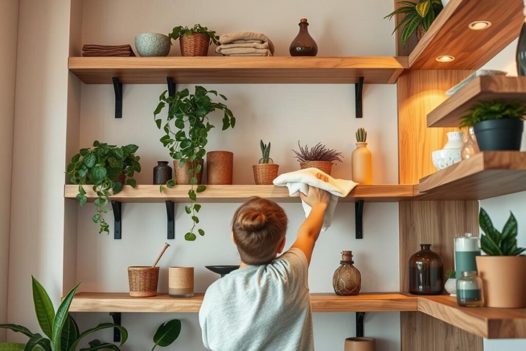 maintaining wood shelves