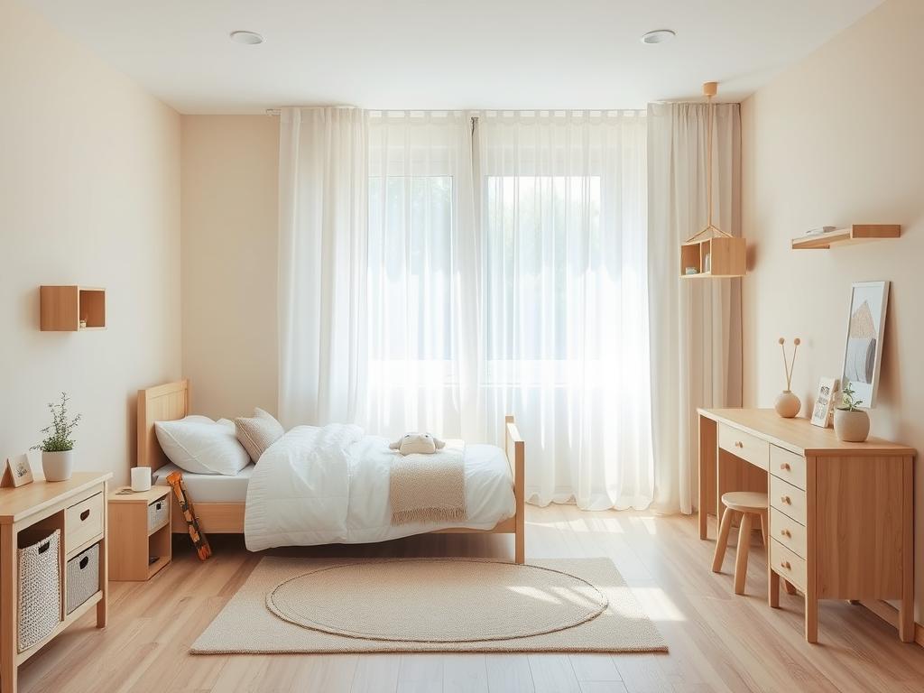 minimalist kids bedroom