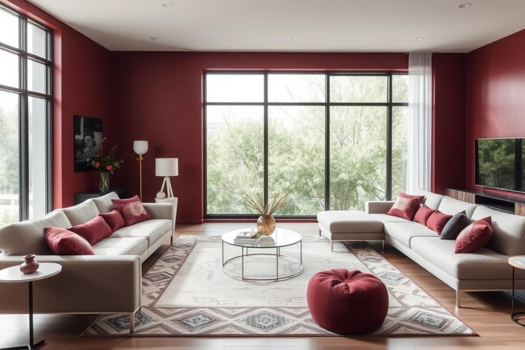 modern burgundy color palette