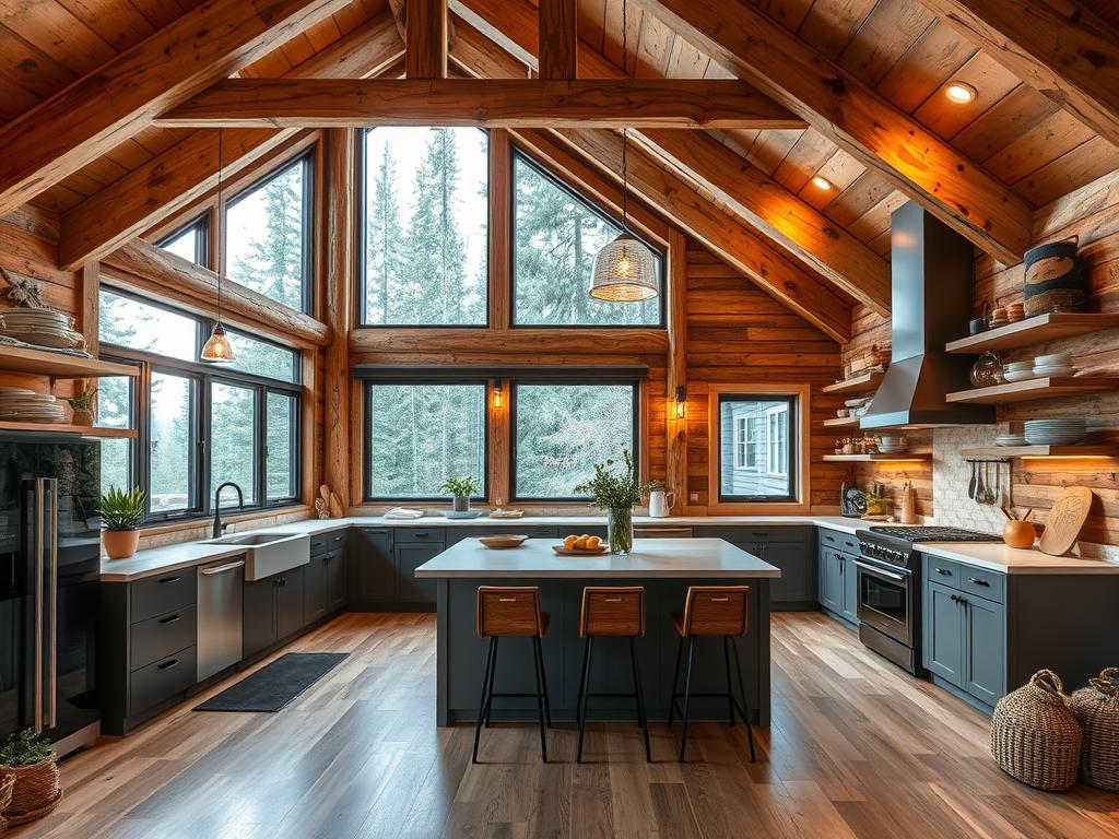 modern cabin kitchen