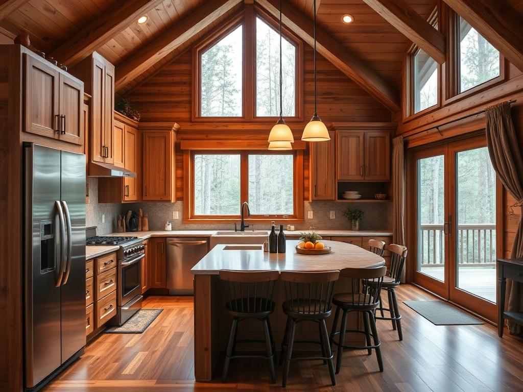 modern cabin kitchen