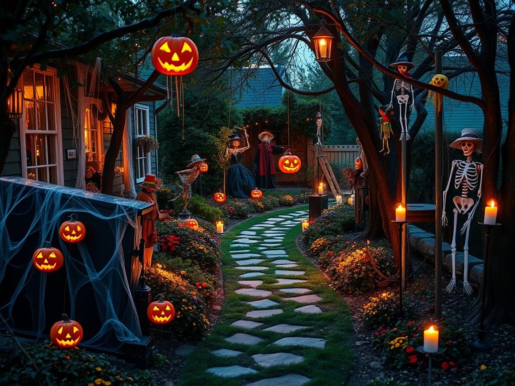 outdoor Halloween decor