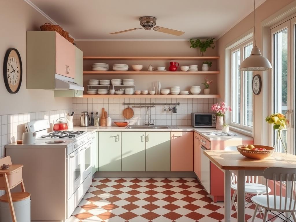 retro kitchens in modern home design