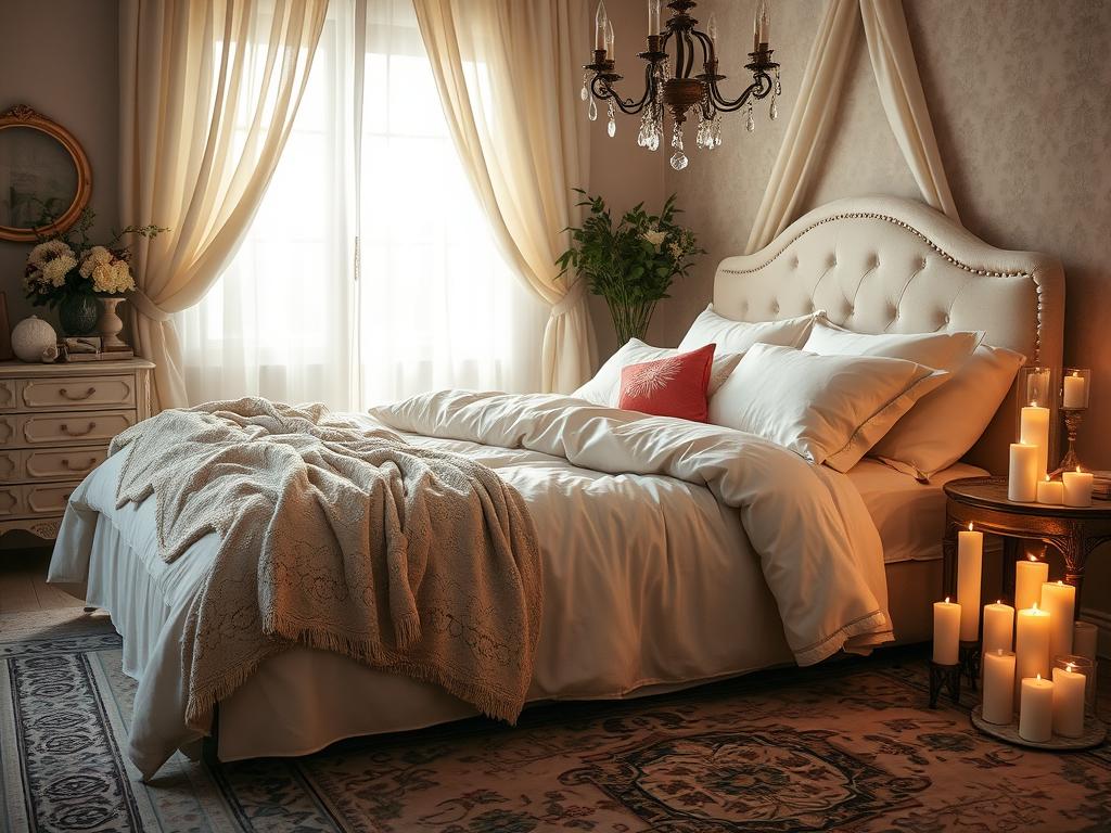 romantic bedroom textures