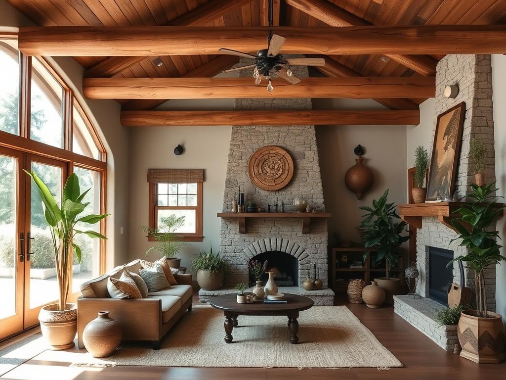 rustic decor with natural materials