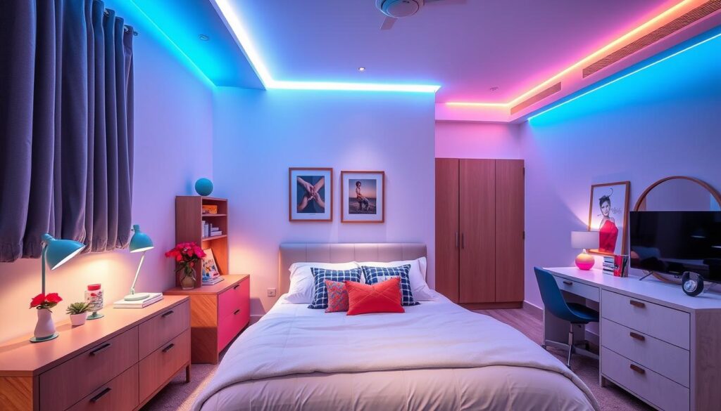 smart lighting in bedroom