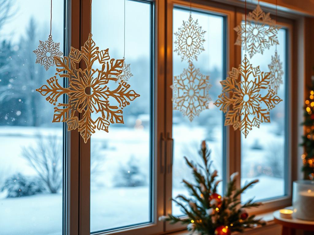 snowflake window decorations