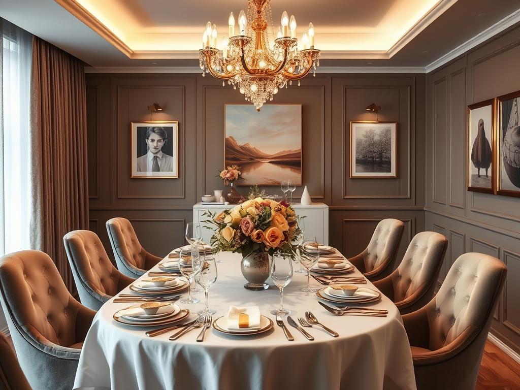 sophisticated dining space decor