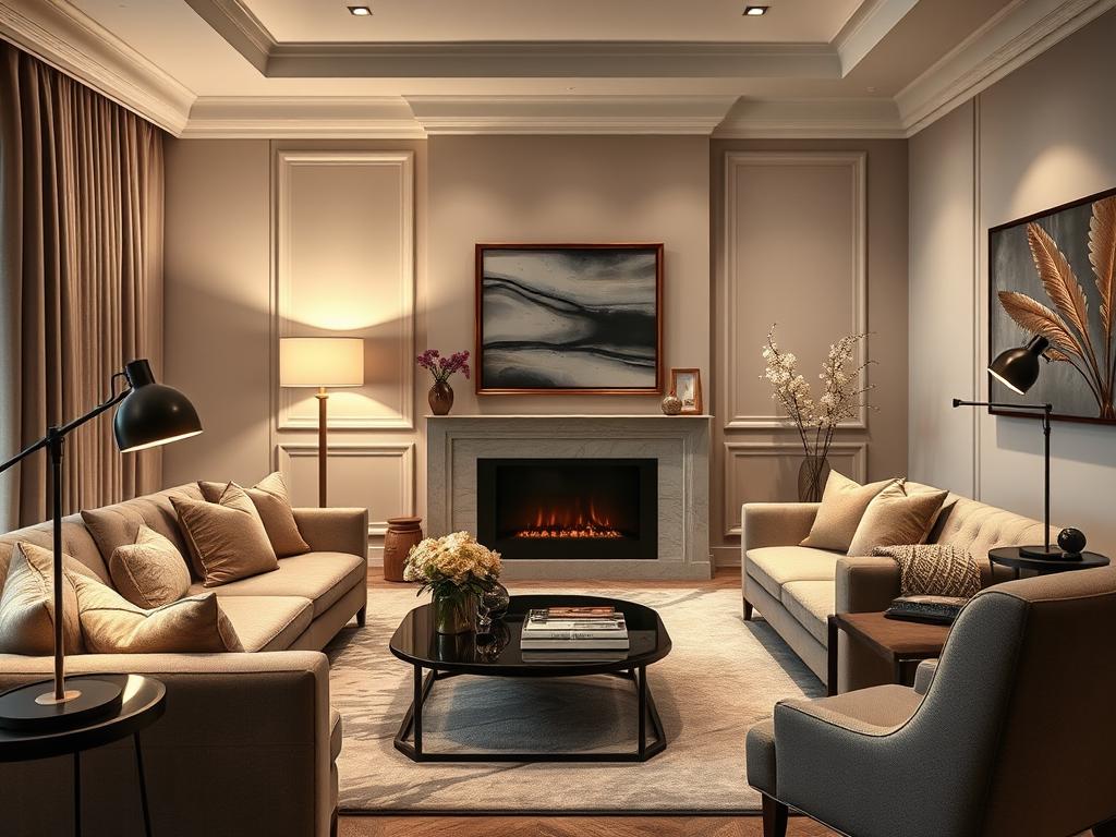 task lighting solutions in a luxury living room