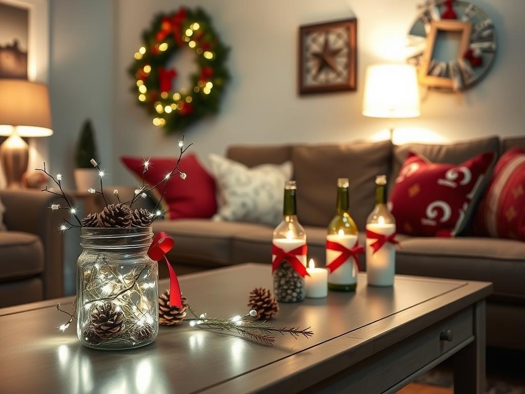 transforming everyday items into holiday decor