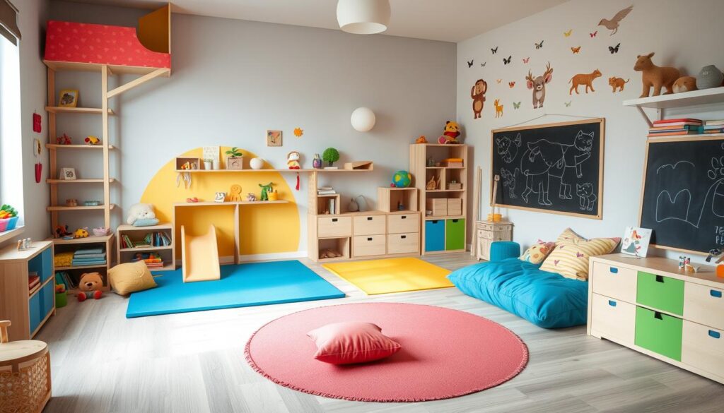 Interactive kids room features